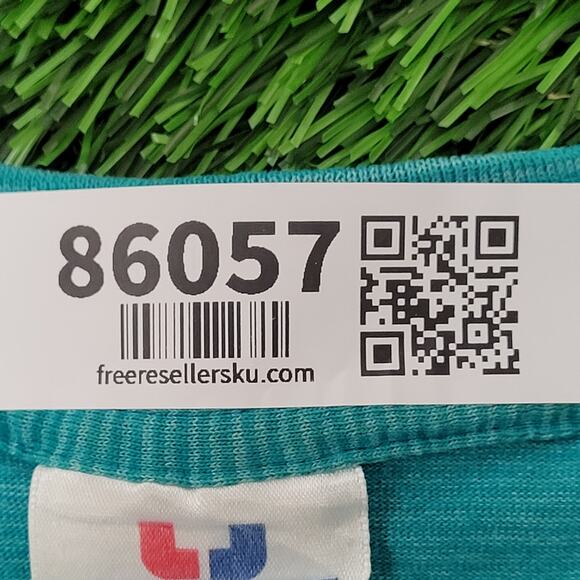 Vintage 90s MOD Stripes Blank Shirt S/M 20x28 Blue USA - Picture 8 of 13